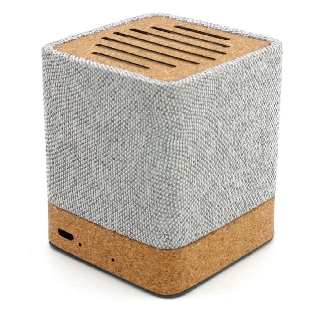 Cork-Topped Bluetooth Speaker with Wrist Strap