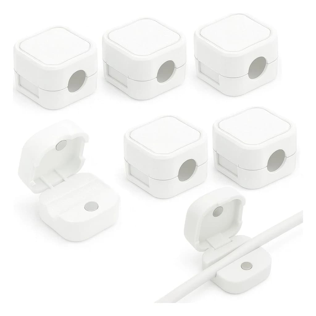 Magnetic Cable Organiser, Set of Six Clips